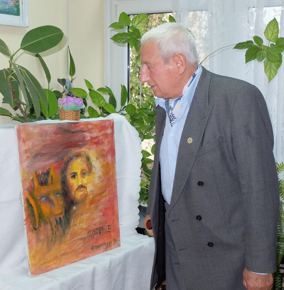 – <i>Kuszenie</i>      to jeden z moich ostatnich obrazów – mówi Roman Taworski.<br/>fot.Jacek Szwic