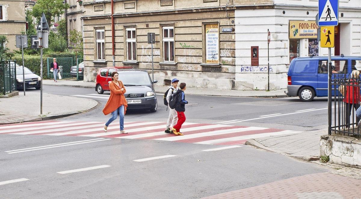 W Przemyślu przy najbardziej ruchliwych ulicach również pojawiał się Pan Stopek.<br/>fot.Mariusz Godos