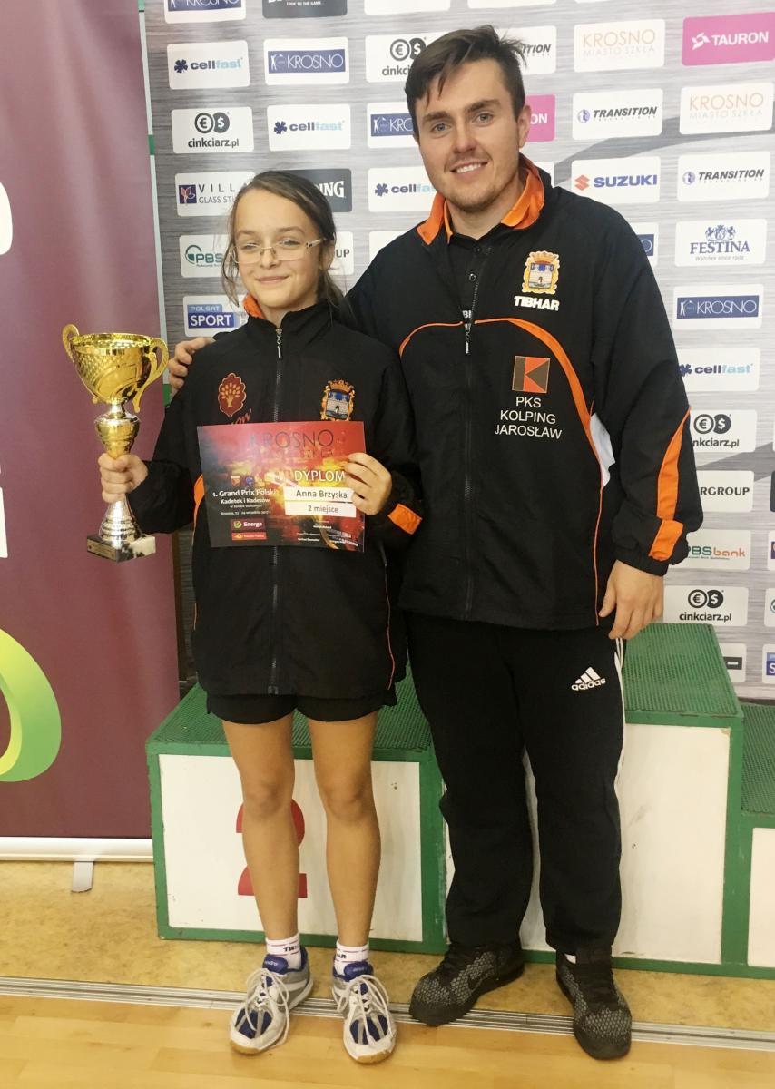 Ania Brzyska z trenerem Mateuszem Czernikiem.<br/>fot.ze zbiorów własnych