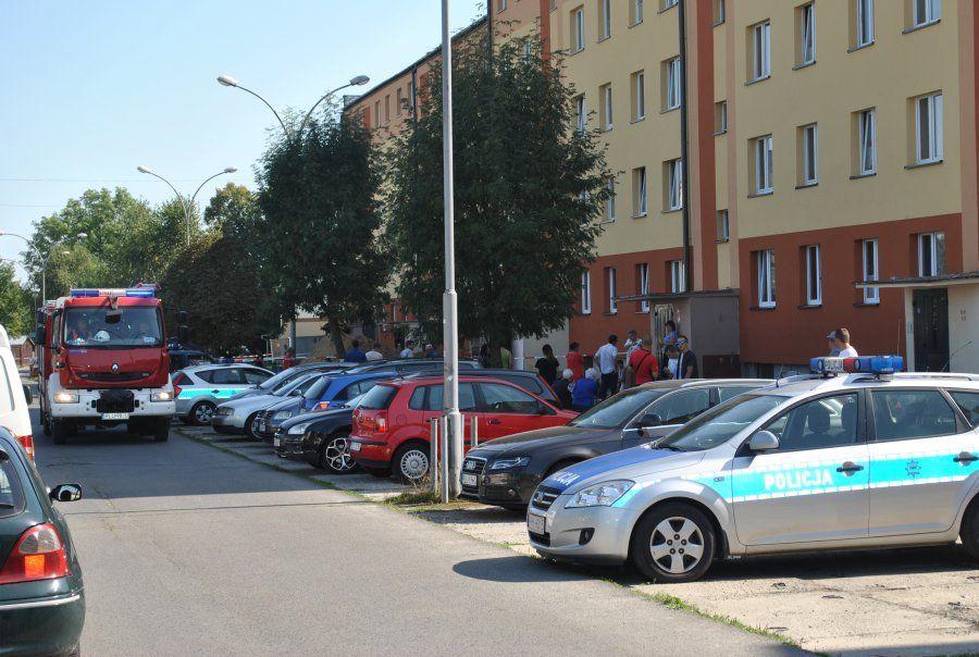 Teren wokół znalezisko zabezpieczyła policja, zarządzając jednocześnie ewakuację mieszkańców. <br/>fot.KPP Lubaczów