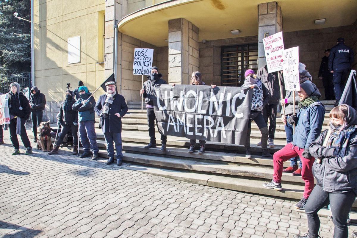 W obronie Ameera protestowano także przed siedzibą Sądu Okręgowego w Przemyślu.<br/>fot.Kamil Jacek Zarański