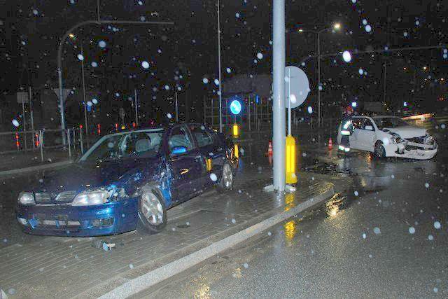 Toyota tuż po wypadku wyglądała fatalnie.<br/>fot.KMP Krosno