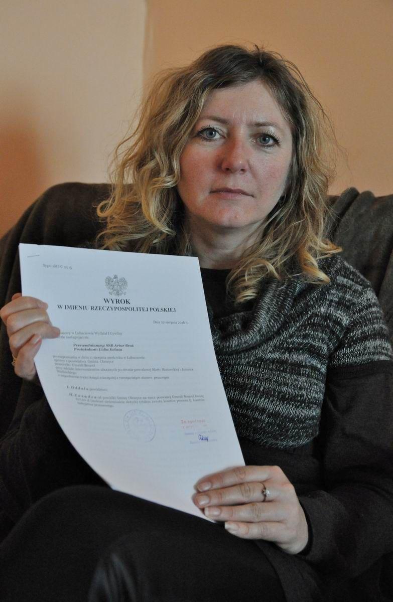 – Wyrok sądu jest jednoznaczny. Mam nadzieję, że kwestię odszkodowania uda się załatwić ugodowo – mówi Marta Murawska. <br/>fot.Paweł Bugira