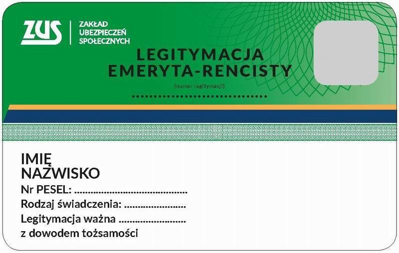 Tak wygląda wzór nowej legitymacji wydawanej od 1 lutego właśnie przechodzącym na świadczenie z ZUS. <br/>fot.ze zbiorów własnych