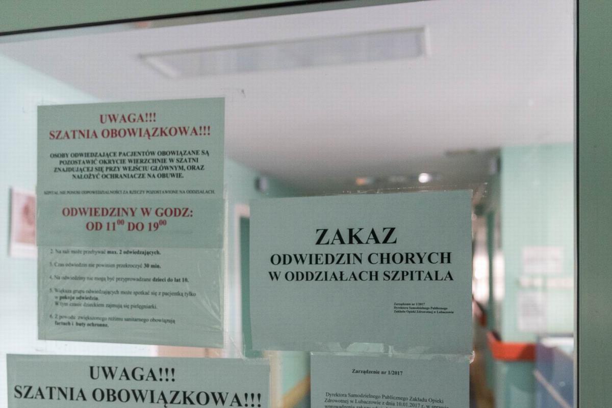 Zakaz odwiedzin wprowadził m.in. szpital w Lubaczowie.<br/>fot.Tomasz Mielnik