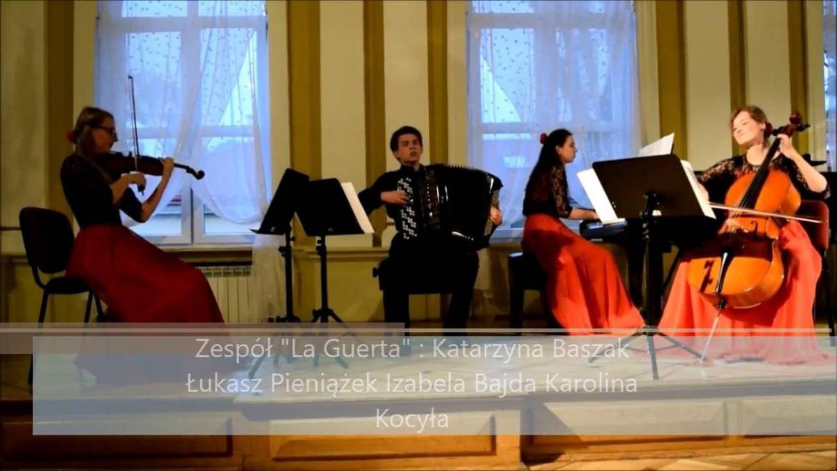 Kwartet „LaGuerta”: zgrany, żywy, radosny. Od  lewej: Katarzyna Baszak, Łukasz Pieniążek, Izabela Bajda, Karolina Kocyła.<br/>fot.Miłosz Wilgucki