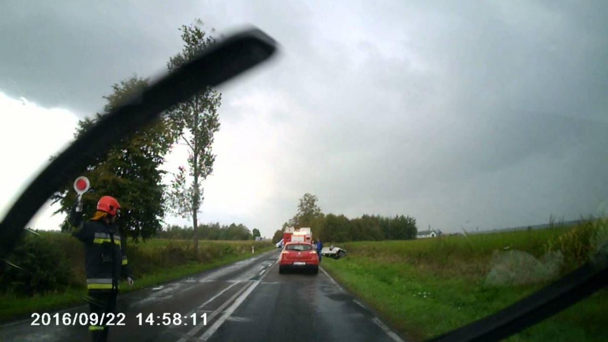 Kadr z nagrania z kamerki samochodowej