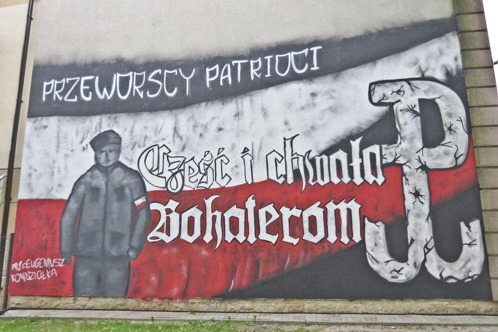 Mural znajduje się na jednej ze ścian budynku handlowego na styku ulic Lwowskiej i Kazimierzowskiej w Przeworsku.<br/>fot.Barbara Chmura