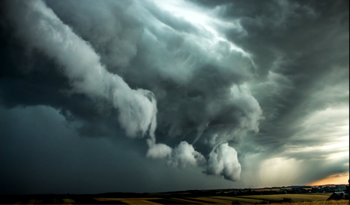 kadr z filmu udostępnionego przez Podkarpacie Meteo