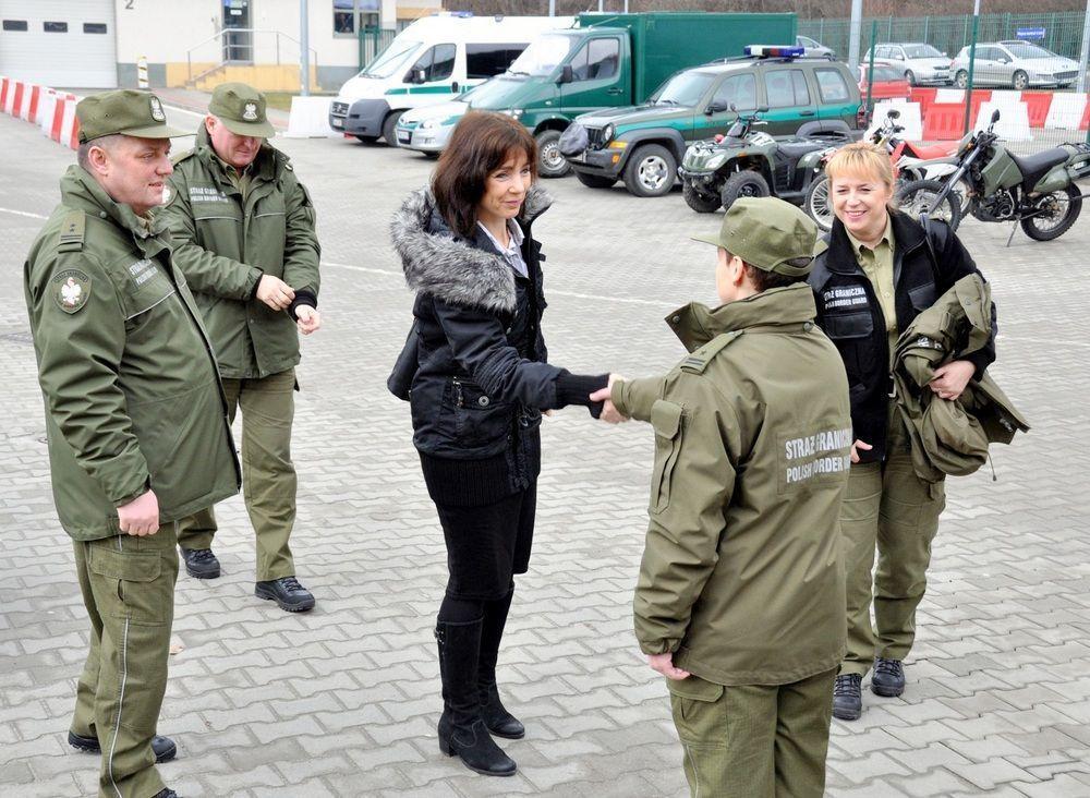 Helga Riedel, oficer łącznikowy Policji Federalnej RFN, poznała realia polsko-ukraińskiej granicy.<br/>fot.serwis BiOSG