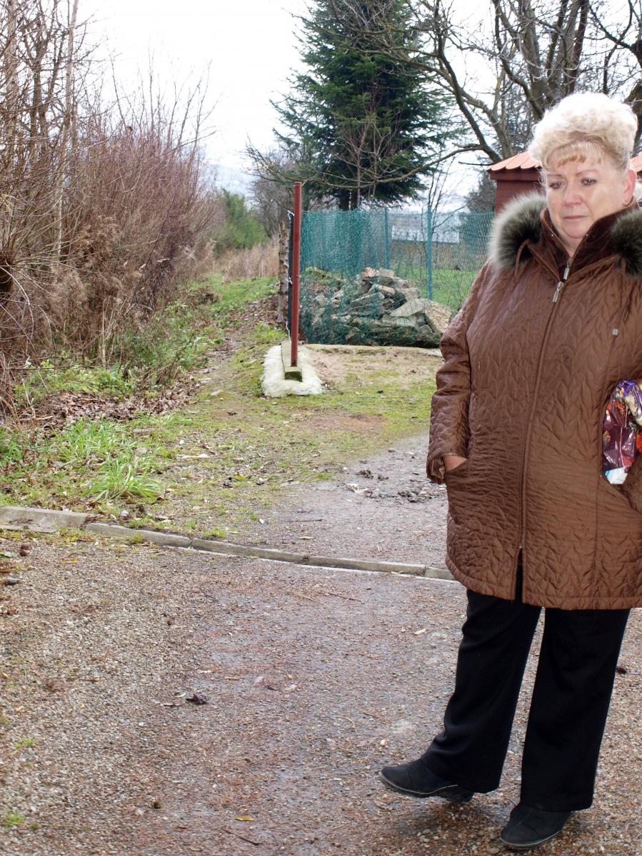 Pani Zofia Tatoń uważa, że jej sąsiad bezprawnie zagrodził połowę ulicy Jastrzębiej. Przez to nie może dojechać do swoich trzech działek.<br/>fot.Mariusz Godos