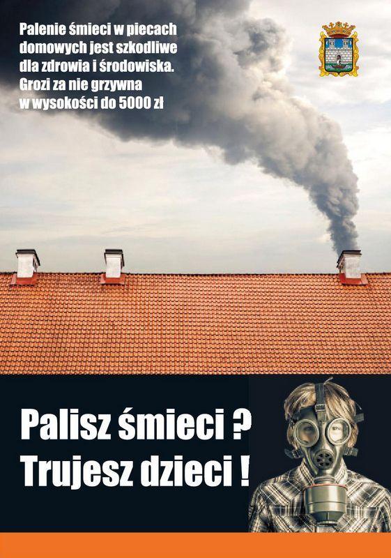 Ulotka informacyjna przestrzegająca przed konsekwencjami spalania odpadów.<br/>fot.UM Jarosław