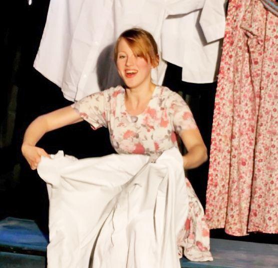 Kinga Wygnaniec przekonująco odegrała swoją teatralną rolę.<br/>fot.Krzysztof Peszko