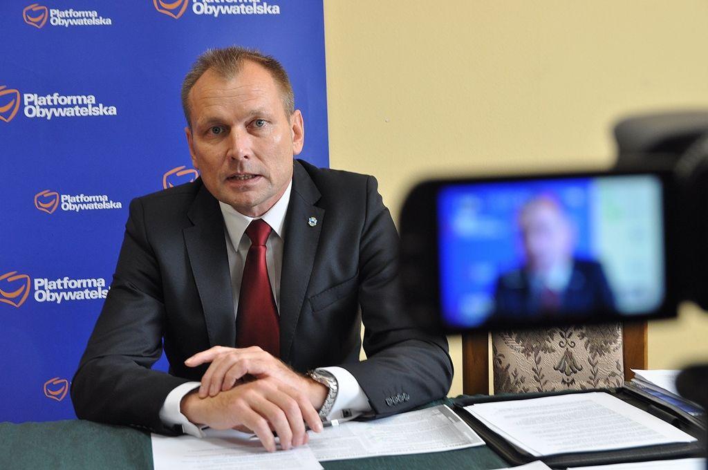 – W Przemyślu PiS współrządzi od roku i ludzie widzą tego efekty. Stąd wysokie poparcie dla nas – ocenia Wojciech Błachowicz, przewodniczący przemyskich struktur Platformy Obywatelskiej.<br/>fot.Paweł Bugira