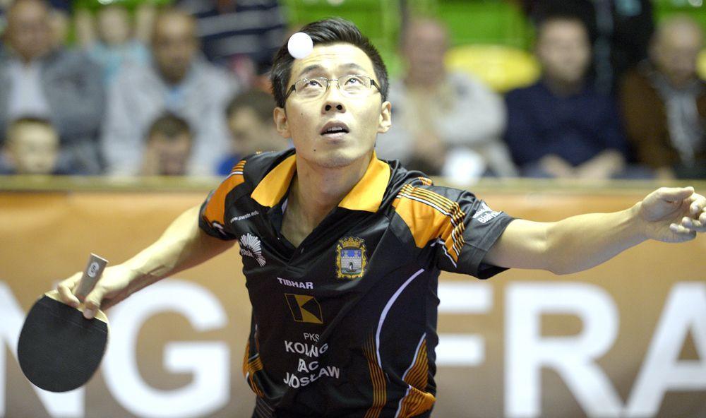 Wang Zeng Yi rozegrał znakomity mecz przeciwko Węgrowi Adamowi Pattantyusowi.<br/>fot.zbiory własne