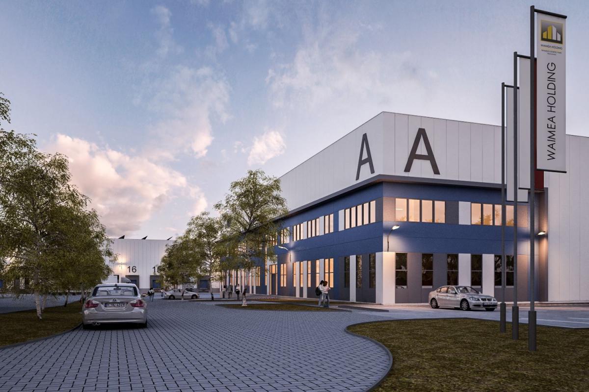 Budowa pierwszej hali w ramach projektu „Waimea Logistic Park Korczowa” rozpoczęła się 17 sierpnia br.<br/>fot.ze zbiorów projektanta