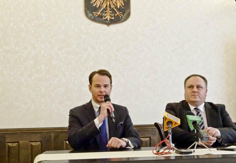 Książę Jan Lubomirski-Lanckoroński (z lewej) w Przeworsku.<br/>fot.Kamil Jacek Zarański