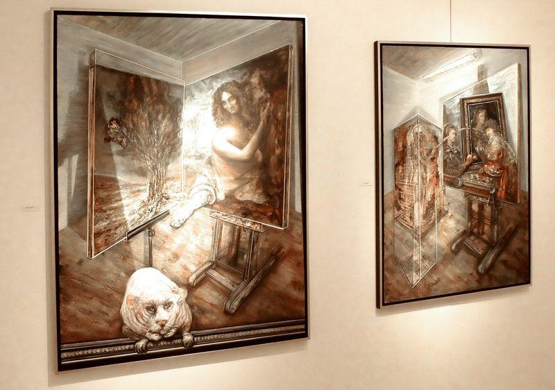 Fragment wystawy Zbigniewa Woźniaka.<br/>fot.Jacek Szwic