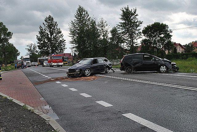 Wypadek w Stobiernej.<br/>fot.KMP Rzeszów