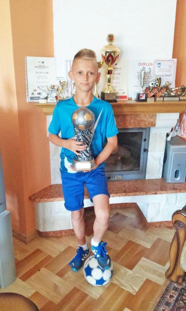 Utalentowany Norbert Pacławski (podopieczny Mateusza Syka) będzie testowany w swoim roczniku w Lechu Poznań.<br/>fot.Tomasz Pacławski