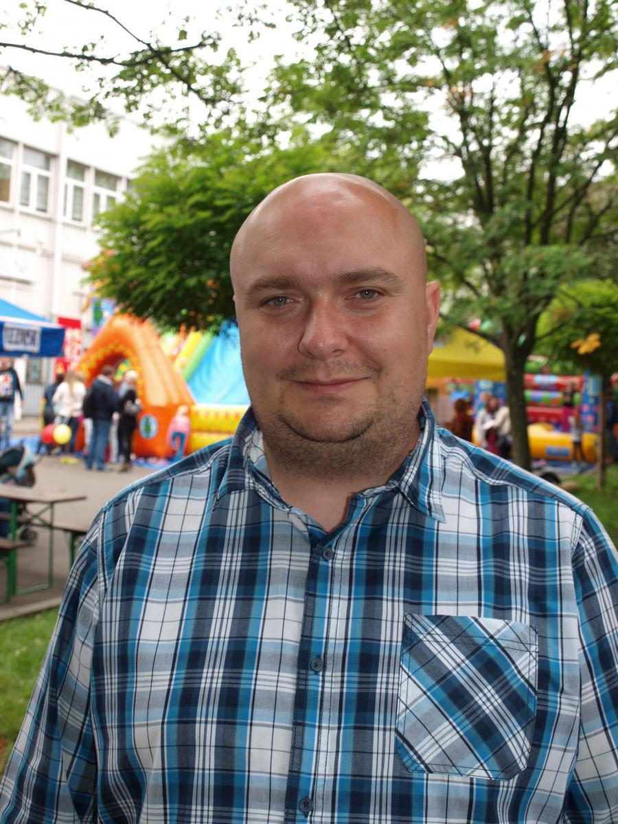 Nowy przewodniczący zarządu osiedla na Kmieciach Marcin Kowalski.<br/>fot.Mariusz Godos