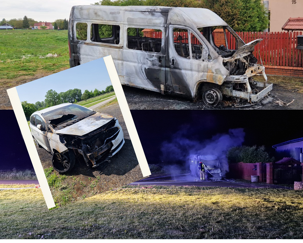 Pierwszy samochód spłonął 15 maja. Drugi, 28 maja. – Nie możemy spać w nocy. Dzieci przeżywają całą sytuację, mąż zaczął mieć problemy zdrowotne. Poczucie strachu o własne życie towarzyszy nam nieustannie – mówi p.pani Anna Sudzińska-Koszyk z Hurka.<br/>fot.archiwum rodzinne
