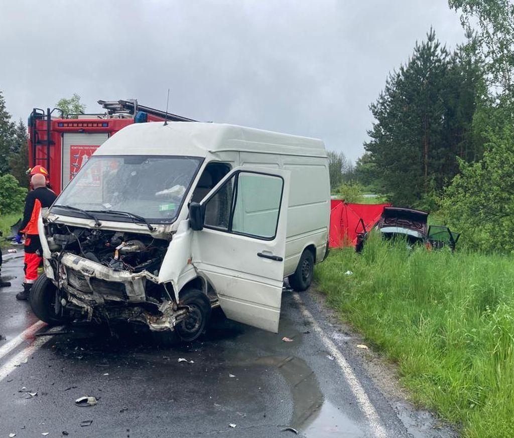 Miejsce tragicznego wypadku.<br/>fot.KPP Jarosław