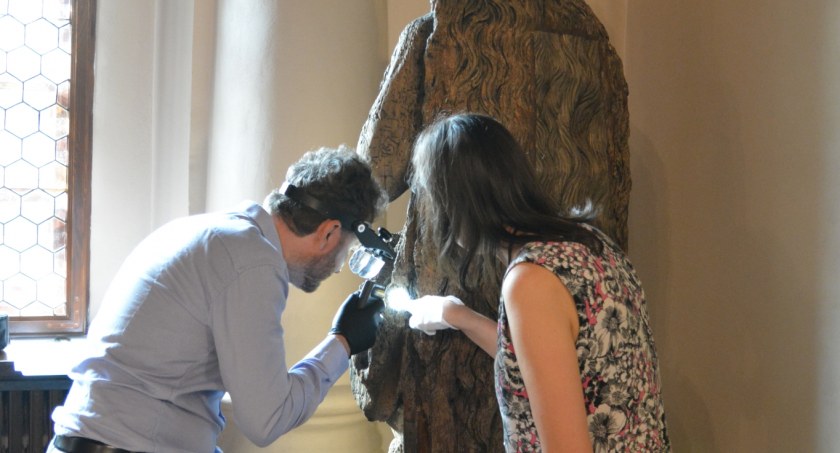 Madonna z Dzieciątkiem przed transportem na Wawel./ Zdjęcia: Muzeum Kamienica Orsettich