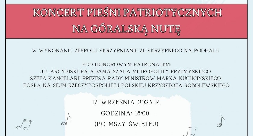 Oficjalny plakat koncertu.