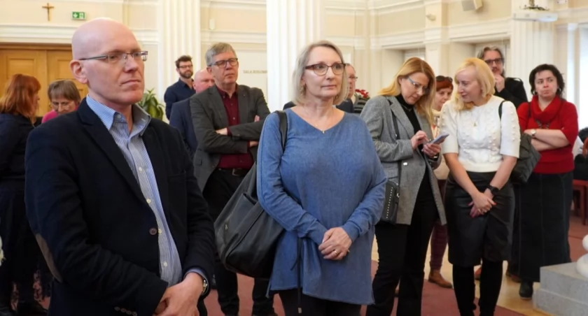 Na spotkaniu opłatkowym w Podkarpackim Urzędzie Wojewódzkim w Rzeszowie zgromadzili się przedstawiciele podkarpackich mediów lokalnych./ FOT. PUW Rzeszów