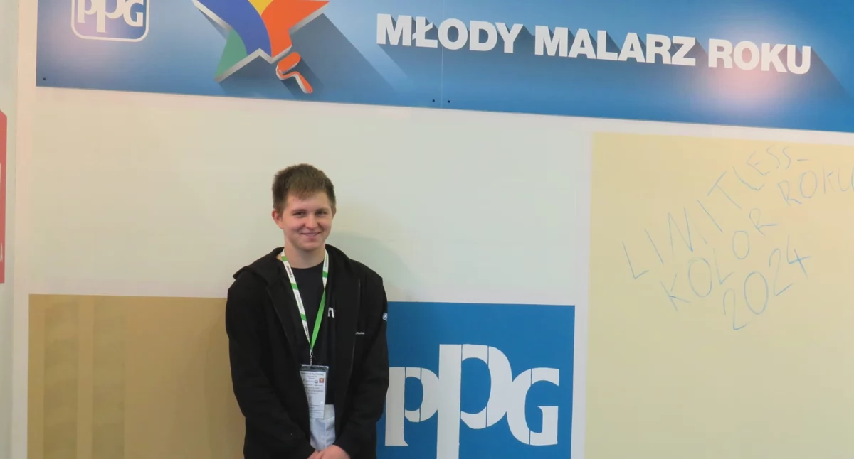 Bartek Makuszak sięgnął po najwyższe laury, zajmując 1. miejsce w Polsce w Turnieju Budowlanym „Złota Kielnia”./ FOT. ZS ZDZ w Rzeszowie