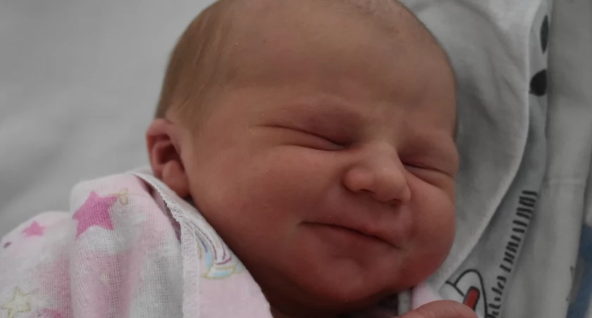 Milena Apolonia Urycz, córeczka Olgi i Kamila, urodzona 8 lutego, waga 3480 g, mieszkanka Przemyśla.