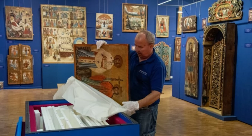 17 z 19 najstarszych ikon ze zbiorów przemyskiego muzeum już trafiło na wystawę stałą „Credo na dwa głosy”. Fot. MNZP