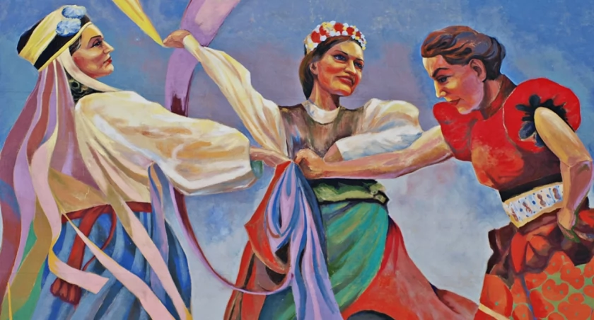 Mural znajduje się na bocznej ścianie bloku przy ul. Rzecznej 10. Fot. Mariusz Godos