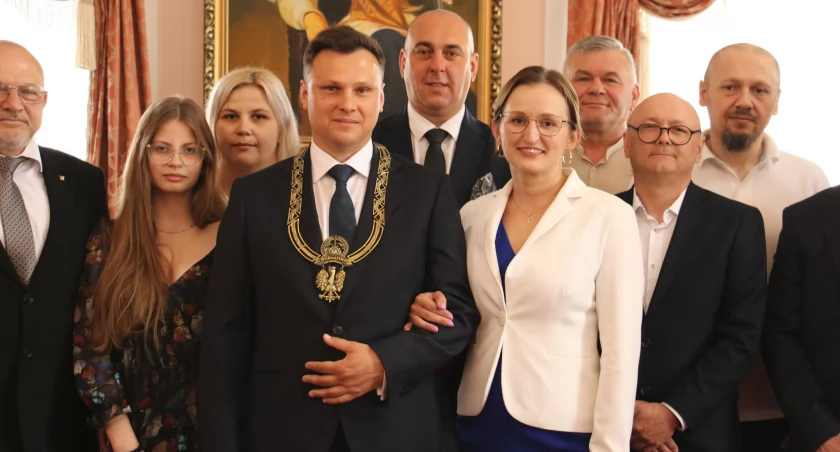 Marcin Nazarewicz tuż po zaprzysiężeniu. Fot. UM Jarosław