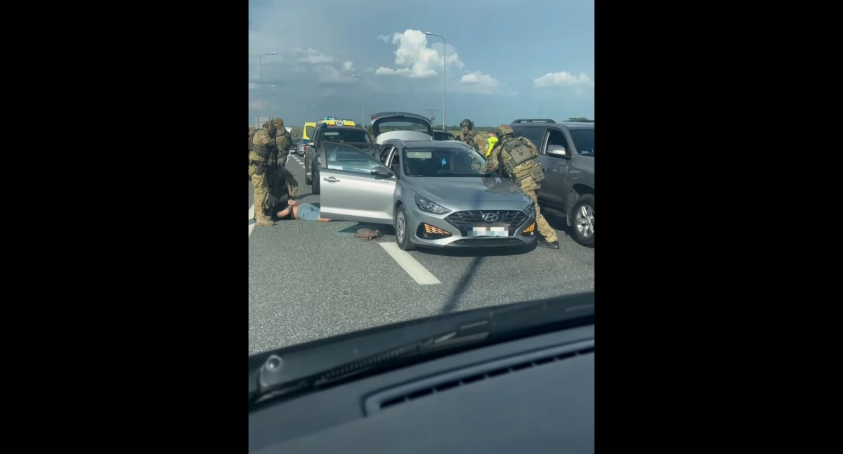 Stopklatka z filmu opublikowanego przez Podkarpacką Policję. 