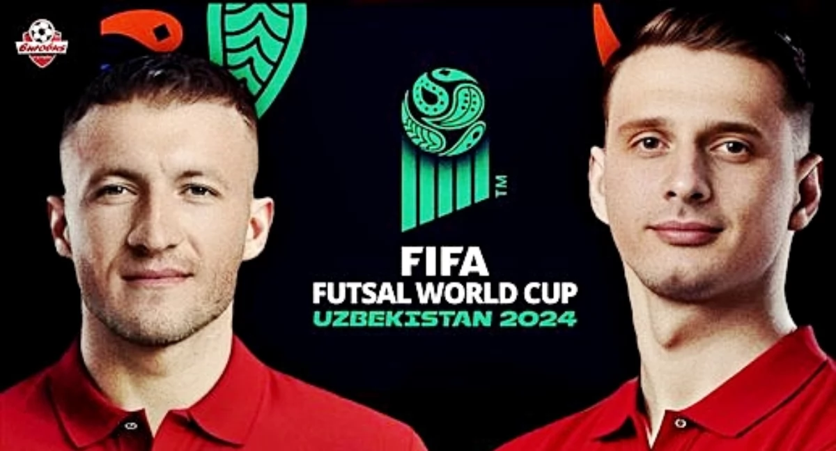 Nazar Szwed (z lewej i Artem Fareniuk zostali brązowymi medlaistami MŚ w futsalu. Fot. Eurobus Przemyśl