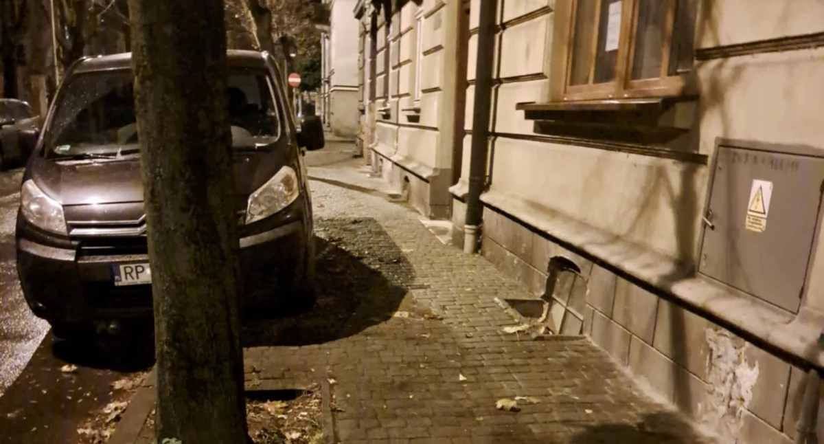 Na ulicy Puszkina stawać nie można, bo zakazuje tego znak B36. Niestety, to samo dotyczy innych ulic w tamtym rejonie, ale jest inaczej. Fot. Mariusz Godos