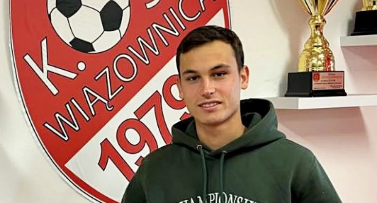 21-letni Ołeksandr Baraniuk zdobył swoją pierwszą bramkę w barwach KS Wiązownica. Fot. KS Wiązownica
