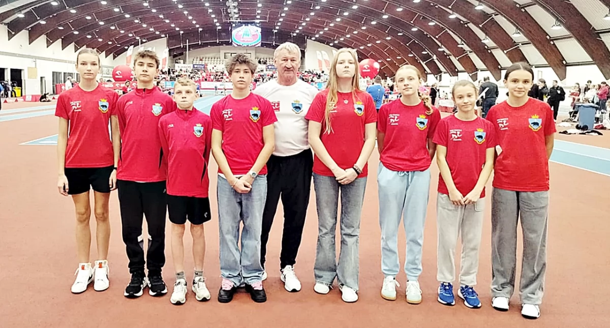 Przemyska lekkoatletyczna ekipa podczas ogólnopolskich zawodów w Spale. Fot. zbiory własne