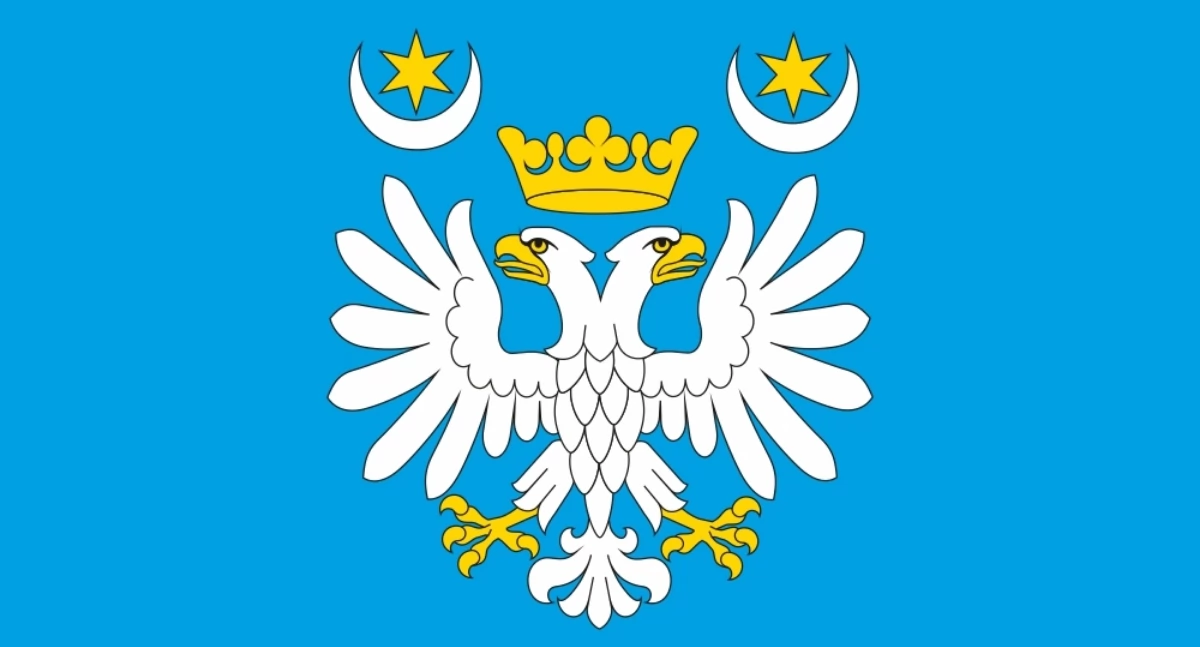 Tak prezentuje się oficjalna flaga powiatu przeworskiego./ FOT. Starostwo Powiatowe w Przeworsku