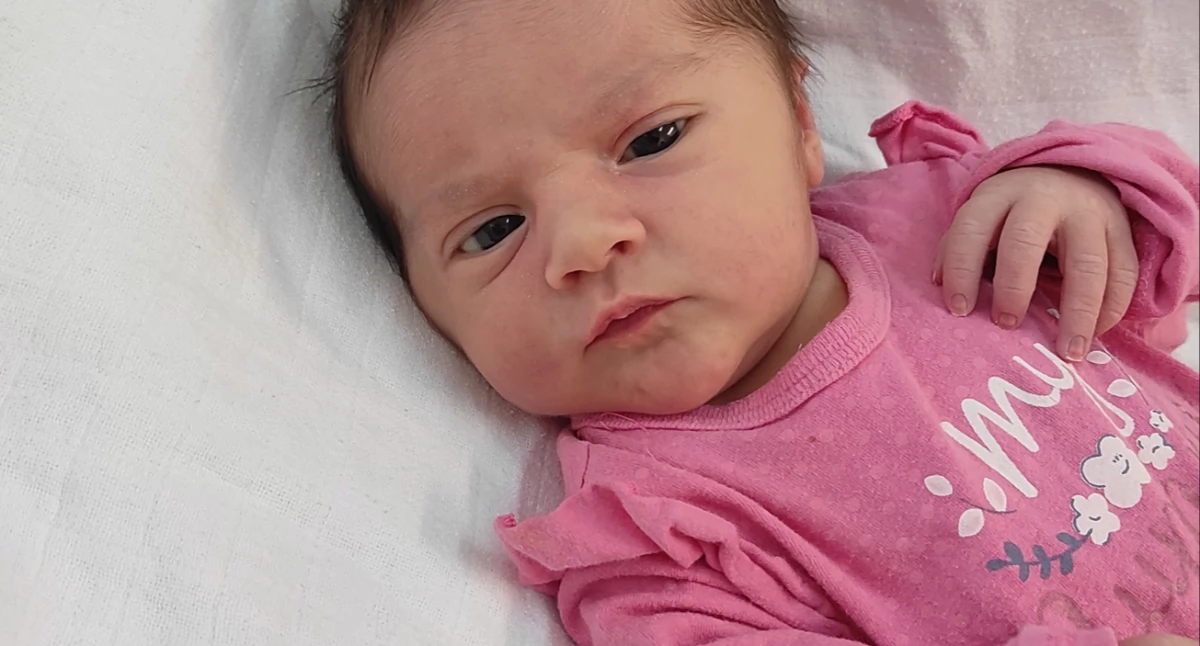 Iga Żurek, córeczka Natalii i Michała, urodzona 4 grudnia, o godzinie 19.50, mieszkanka Żołyni. 