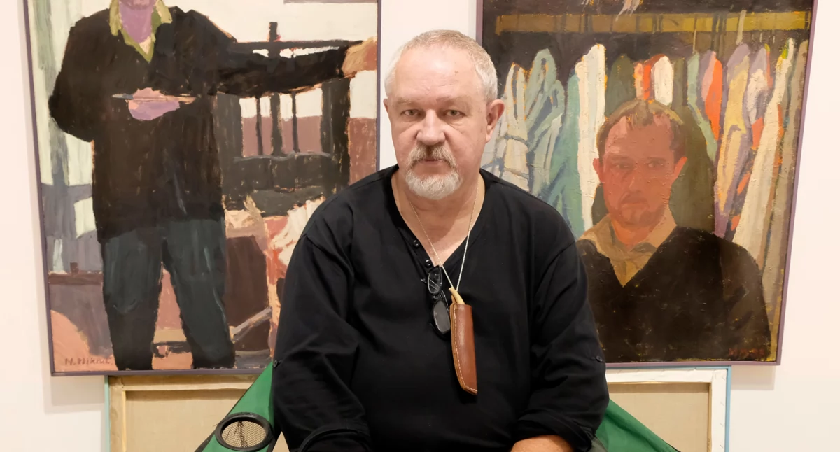  Marek Mikrut i autoportrety./Zdjęcia: Jacek Szwic 