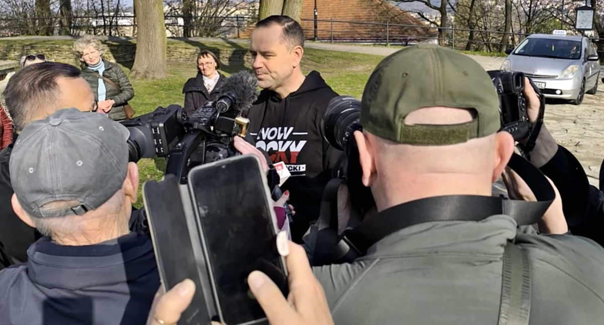 Spotkanie kandydata na prezydenta RP Karola Nawrockiego z mieszkańcami miasta. Fot. zbiory własne