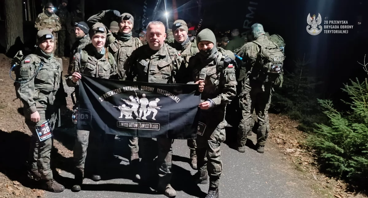 Wszyscy żołnierze 20. Przemyskiej Brygady Obrony Terytorialnej bieg ukończyli. Gratulujemy! Fot. 20. PBOT