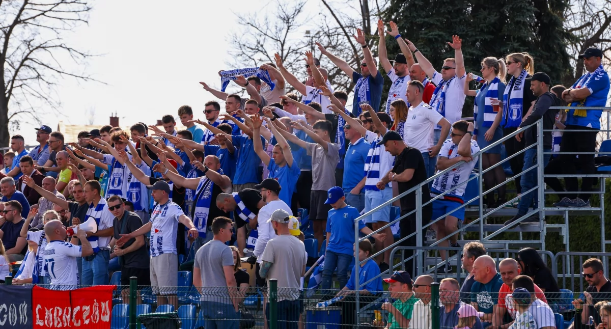 Kibice Pogoni-Sokoła Lubaczów tym razem nie mieli wielu powodów do radości. Fot. Pogoń-Sokół Lubaczów