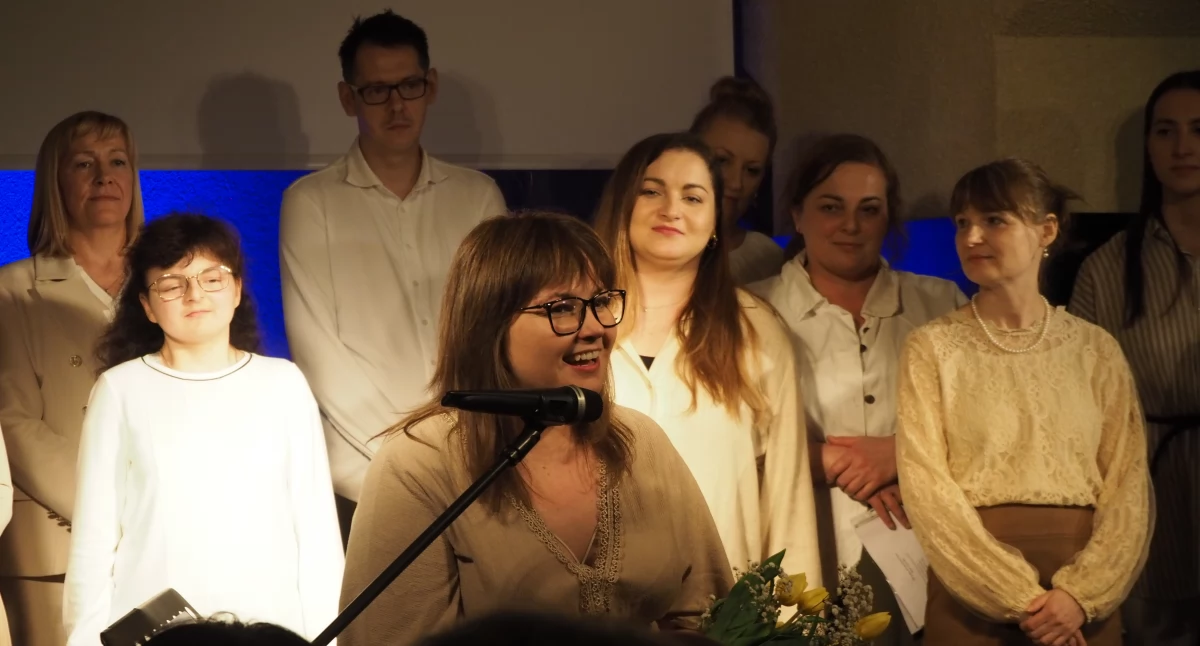 Wyjątkowy nastrój chwili podkreślił też występ Przemyskiego Chóru Gospel pod batutą dyrygent Pauliny Muzyczki./ FOT. CK Przemyśl