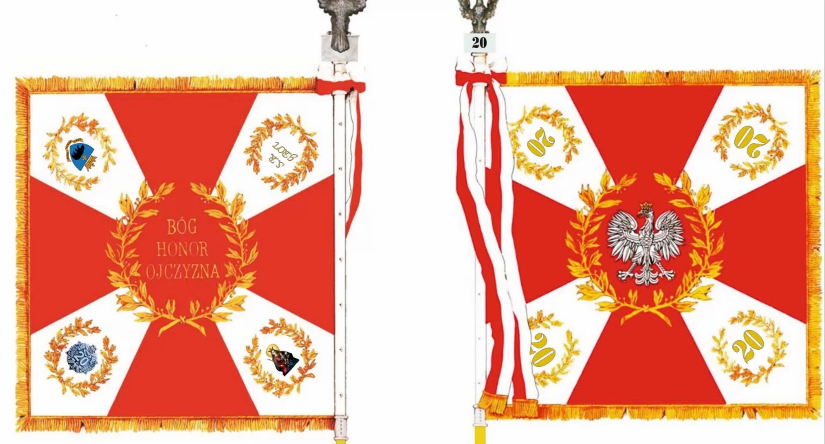 Sztandar 20. Przemyskiej Brygady Terytorialnej. Fot. 20. PBOT
