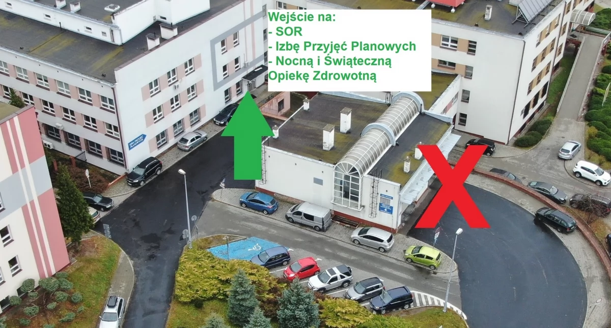 Do połowy czerwca br. wyłączone z użytkowania zostało dotychczasowe wejście na SOR. Fot. Wojewódzki Szpital im. św. ojca Pio w Przemyślu
