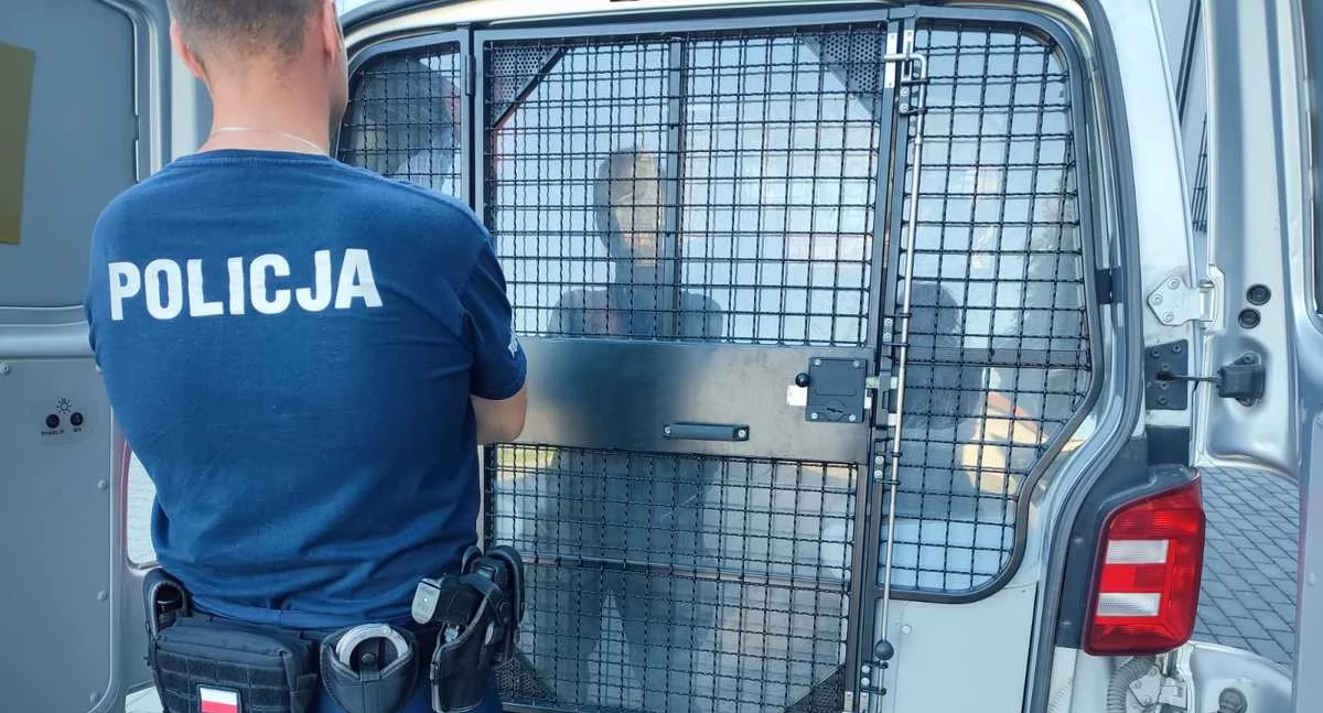 Mężczyzna został przewieziony do zakładu karnego i nie wywinie się już wymiarowi sprawiedliwości./ FOT. KPP Lubaczów